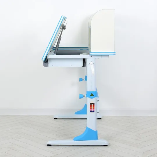 Детская Парта Bambi M 4804-4, с надстройкой, выдвижной ящик, регулируемая высота (Бело-синий) З аукціону