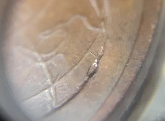 (2148) 2 євроценти 2002 Австрія викрошки на реверсі, брак (2 евроцента 2002 Австрия) З аукціону