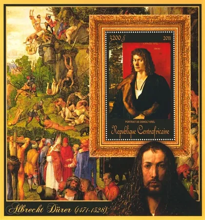 фото, ЦАР-Живопись-Дюрер-2011. Чистый красивый Блок. MNH.