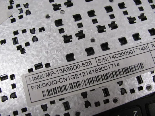 Купити номер0944-1 клавіатура робоча MP-13A86D0-528 0KN0-CN1GE12 0KN0-CN1GE11 для Medion P6647 P7627 P7631 P7631T  оригінал