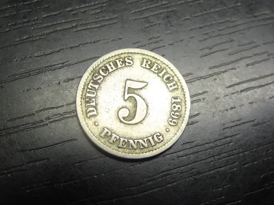 5 пфенігів Німеччина 1899 F Ціна