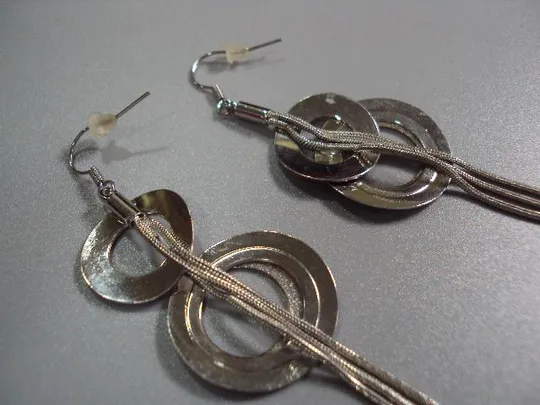 бижутерия серьги подвесные длинные 10,5 см №10879 Продаж