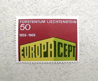 фото, Поштова марка Ліхтенштейн " Європа СЕРТ " 1969 рік **