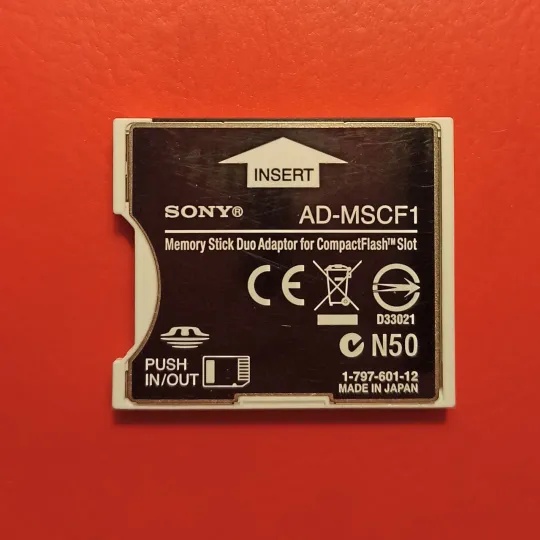 Адаптер SONY AD-MSCF1 для карты памяти Duo к CF, MS для SLR камеры З аукціону