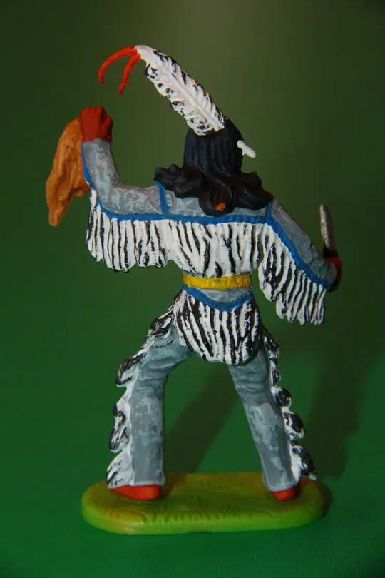 ІНДІАНЕЦЬ ТАНГУА № 7523 (54952) индеец PREISER - ELASTOLIN 70мм ФРГ в упаковці З аукціону