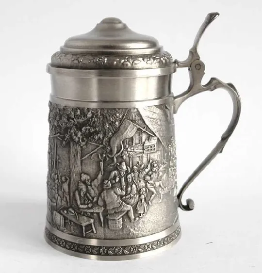 Антикварний олов'яний кухоль бокал Festtag 850 мл Німеччин Ціна