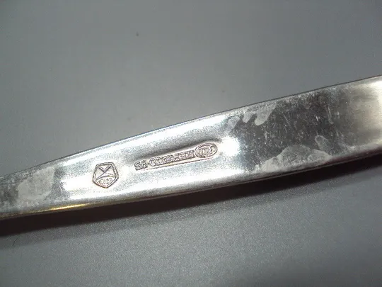 Столовые приборы вилки нерж ЗиШ узор цветы листья листочки нержавейка вилка 20 см лот 3 шт №18637в в Україні