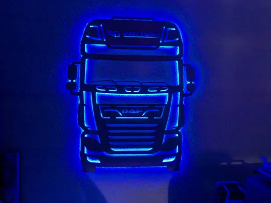 Купити Панно декоративне картина на стіну DAF LED 16 кольорів телефон 760х900 acr-p000181
