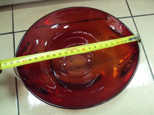 Купити Конфетница фруктовница гутное стекло авторская ручная работа пресс-папье старая диаметр 18 см № 1271