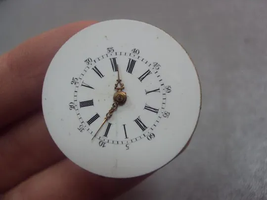 циферблат фарфор и механизм к карманным часам, диаметр 2,8 см №3031 Де купити