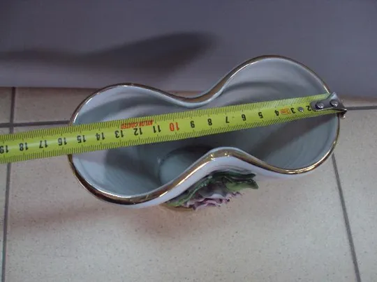 Ваза карандашница фарфор с цветком розой Германия высота 13,5 см,длина 15,8 см (№ 940) З аукціону