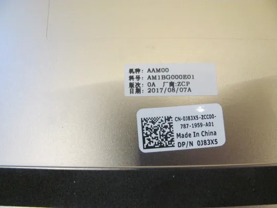 номер0913-3 кришка матриці Кришка дисплея Тильна кришка Корпус матриці Верхня кришка matrix cover Top Case LCD Cover Rear Lid Back Cover Housing Cabinet 0J83X5 AM1BG000E01 для DELL Precision 5510 5520 M5510 M5520 XPS 15 9550 9560 оригінал Характеристики