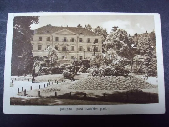открытка любляна дворец тиволи Ljubljana pred tivolskim gradom 1928 краков №7518 Ціна