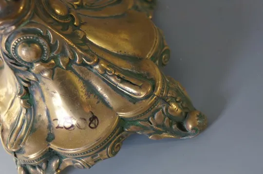 Подсвечник ажурный латунь Варшава клеймо высота 31 см №913 Продаж