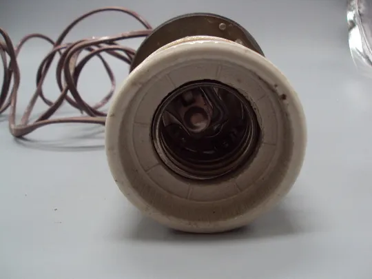 Патрон удлинитель лампа фарфор ссср цоколь большой высота 19,5 см, диаметр 7,2 см №16021 Недорого