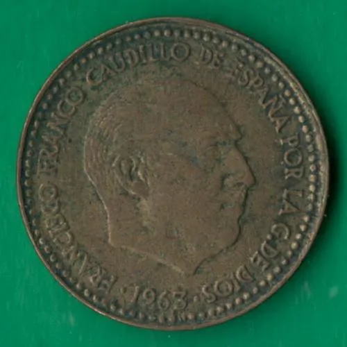 1 песета 1963 (1963) року Іспанія [МШ] Ціна