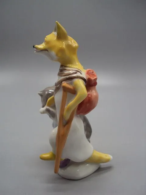 Фигура фарфор статуэтка ЛФЗ кот Базилио и лиса Алиса сказка буратино и золотой ключик 14,5 см №14517 Де купити