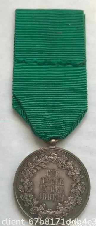 Купити Королевство Саксония.Медаль за верность труду короля Фридриха Августа.Под обрезом инциалы М.В.Сохран Супер.