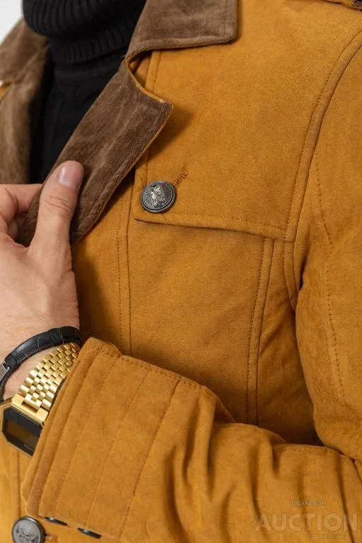 Пиджак мужской, цвет горчичный, 182R15173 Де купити