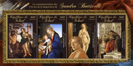 Купити Чад-Живопись- Сандро Ботичелли-2020. Чистый полный красивый комплект. MNH.