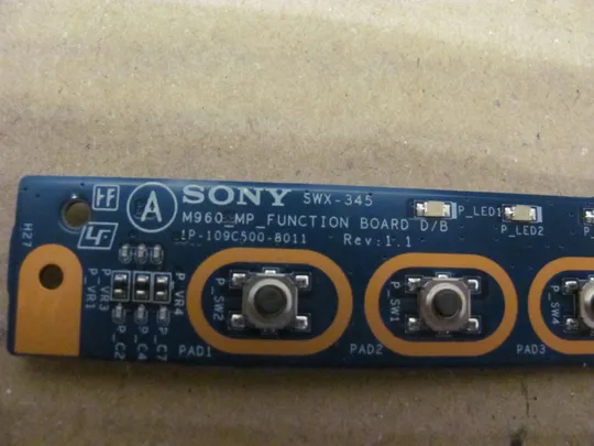 70-25 плата кнопки LED 1P-109C500-8011 для Sony VAIO VPCEB3E4R PCG-71211V оригінал Де купити