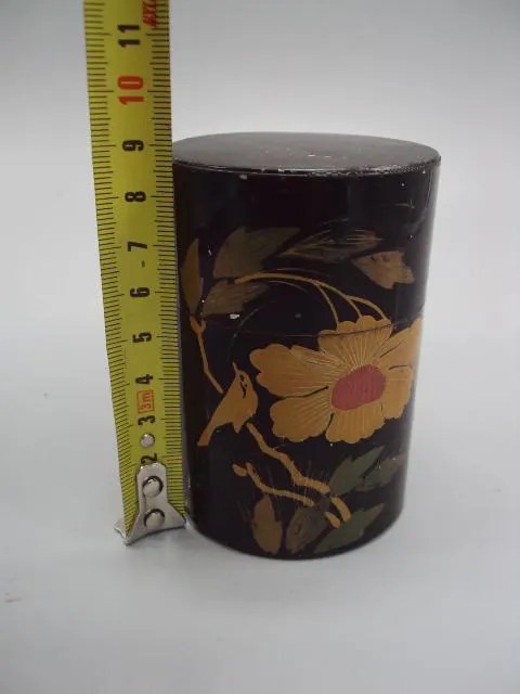 Купити Чайная шкатулка чайница коробочка для чая Китай узор цветок металл размер 8,7 х 5,9 см №13167