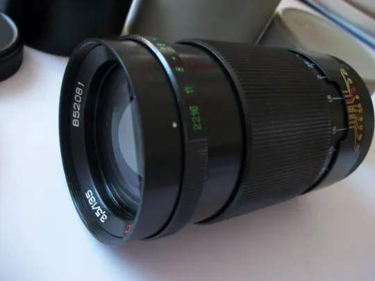 Объектив MC Юпитер-37А , M-42, N-852081 [Футляр крышки бленда. Редкий с просветлением, знак качества Де купити