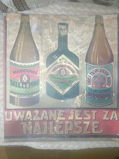 фото, Плакат польська реклама пива 1915-1925 рр