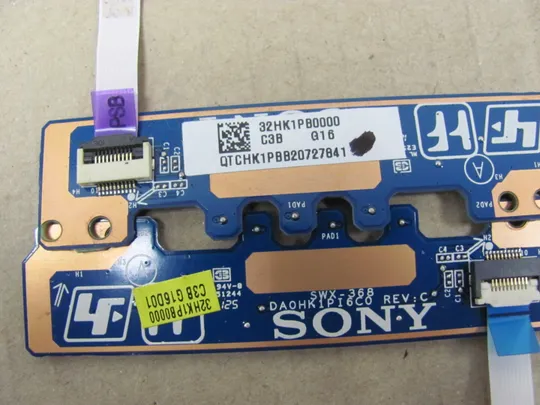 411-11 плата кнопки LED DA0HK1PI6C0  для  SONY VAIO  PCG-91311M VPCEJ  PCG-91211M  PCG-71811M оригінал З аукціону