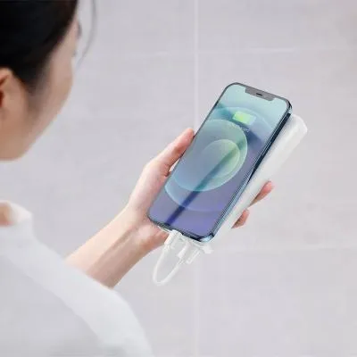 Батарея универсальная Baseus Bipow 20000mAh, 15W, USB-C/3A, 2*USB-A/3A(max.), +cable, white (PPBD05 З аукціону
