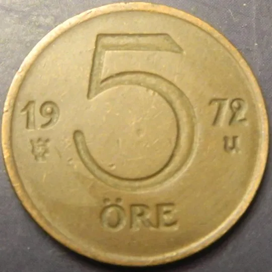 Купити 5 оре 1972 U Швеція