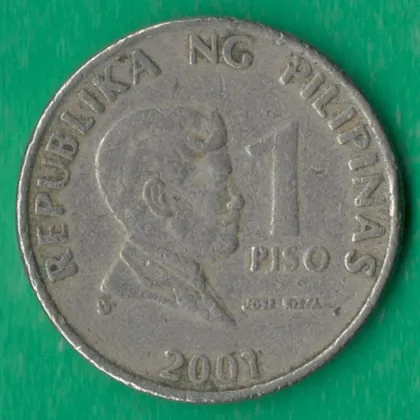 фото, 1 песо 2001 року Філіппіни [МШ]