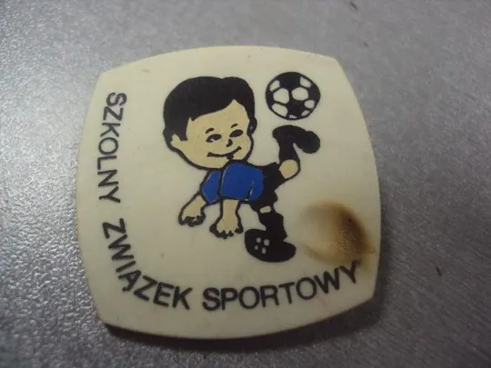 знак футбол польша szkolny zwiazek sportowy школьный спортивный союз №5179 З аукціону