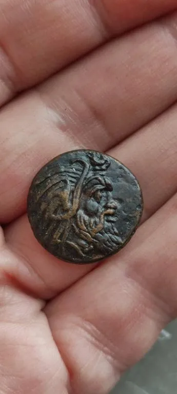 Пантикапей. Древняя Монета Тетрахалк 320 год до н.э.  Сатир - грифон, осетр kv643 Продаж