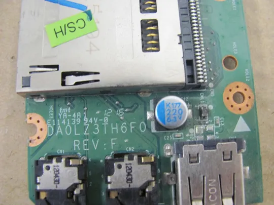 39-25 плата USB AUDIO CARD READER DA0LZ3TH6F0 для LENOVO Z580 Z585 оригінал З аукціону