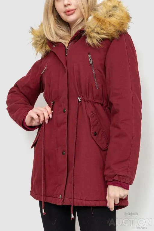 Парка женская зимняя, цвет бордовый, 244R6912 З аукціону