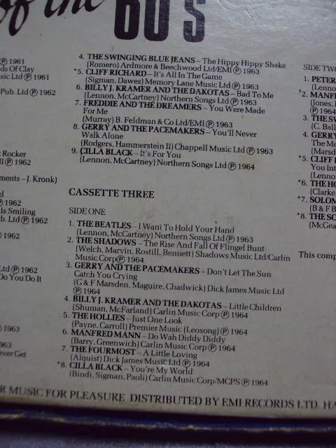 сборник кассет 3 cassette pack 50 top ten favourites of the 60 s №2526 Недорого