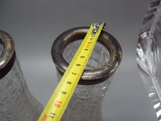 Ваза хрусталь мнц ссср лот 2 шт высота 28,5 см и 28,9 см №13296 З аукціону