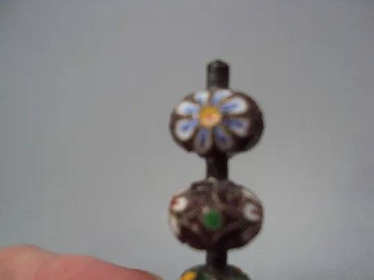 Фигура миниатюра статуэтка юла эмаль клуазоне с перегородками узор цветы клуазонне дзига №18642 в Україні