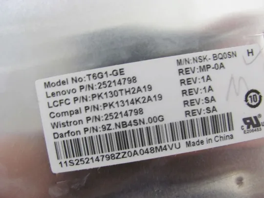 349-11 клавіатура робоча  T6G1-GE 9Z.NB4SN.00G MP-13Q16D0-686 для LENOVO 305-15, B50-30, B50-70   Оригінал Продаж