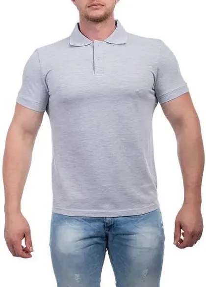 фото, Футболка чоловіча поло з якісної бавовни Bono 400119 сіра, розмір 56 XXXL