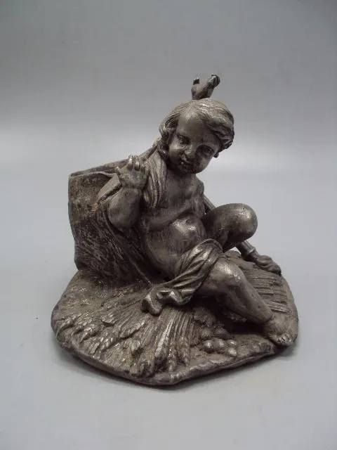 Фигура карандашница шпиатр амур ребенок мальчик путти пепельница высота 12,5 см (№713) З аукціону