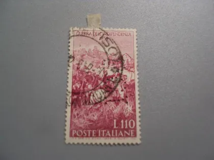 фото, марка Италия 1959 война 100 лет войны за независимость гаш №2898