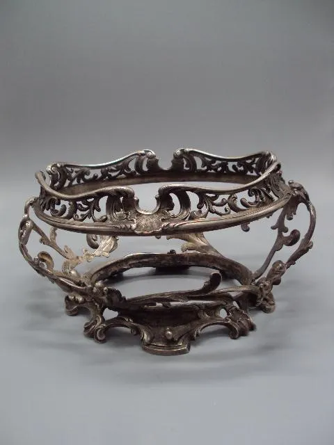 Фруктовница серебро 800 проба вес 1,490 кг размер 15,4х14х15,2х22 см внутр. 21х26 см №13483 Ціна