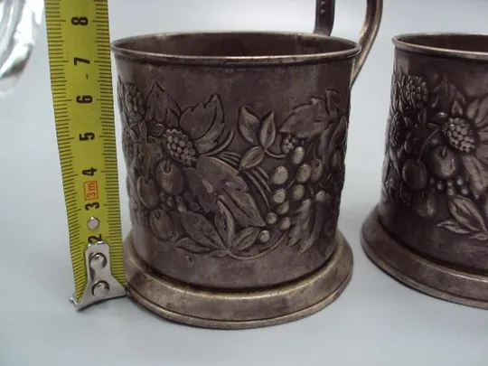 Купити Подстаканники ягоды ММ5 и ММ6 МЕТ 1 сорт подстаканник высота 7,4 см, диаметр 7 см лот 3 шт №13650