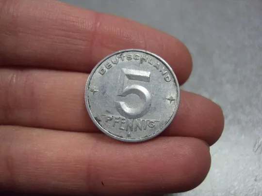 монета гдр 5 пфеннигов 1950 №8538 З аукціону
