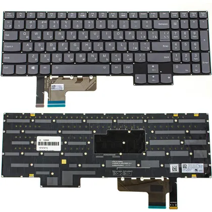 фото, Клавіатура для ноутбука LENOVO (S7-15 series), rus, black, без фрейму, підсвічування клавіш (RGB)