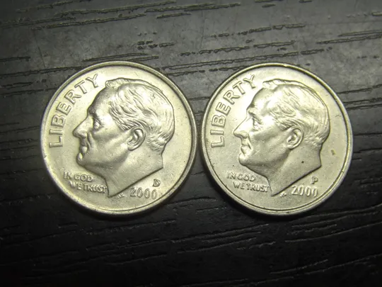 1 дайм 2000 США (два різновиди) Ціна