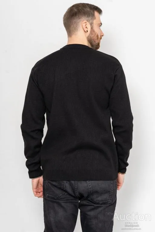 Свитер мужской, цвет черный, 161R120 Де купити