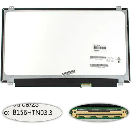 фото, Матрица 15.6" B156HTN03.3 (1920*1080, 40pin, LED, SLIM(вертикальные ушки), матовая, разъем справа внизу) для ноутбука (renew)